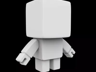 Boxy Robot Figurine 3D Print Model 3D print model