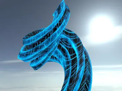 Curly Tower 3D model