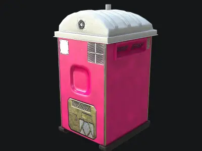 Portable Toilet PBR Low-poly 3D model