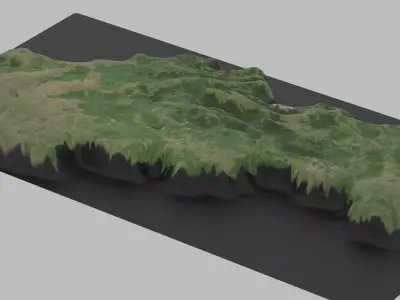 Slovakia Map Country Low-poly 3D model