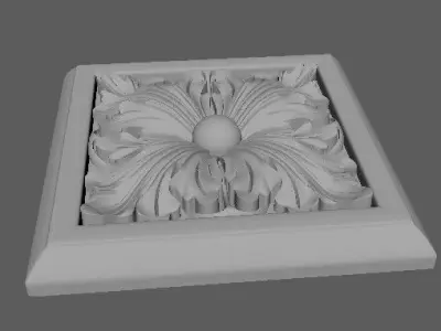 rosette ornate flower 3D model