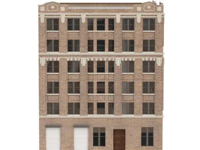 Old brick house 2 from New York 3D model