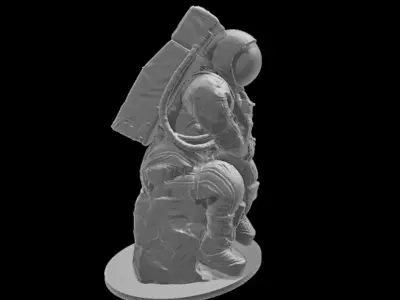 The Thinker Astronaut 3D print model 3D print model