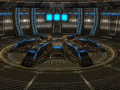 Sci-Fi Game Level 3D Model  Low-poly 3D model