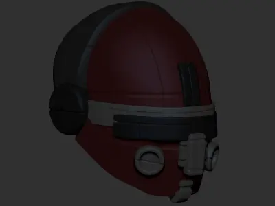 High quality helmet scifi combat high poly sculpt 3d printable  3D model