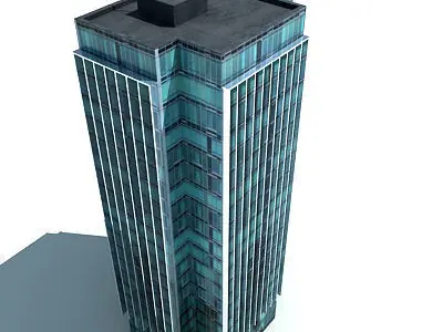 Modern Glass Building 3D model