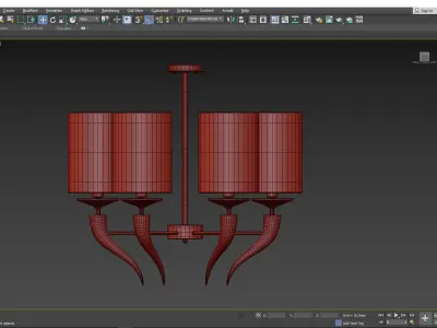 Loving arms round Chandelier Low-poly 3D model