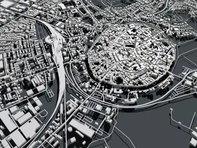 Cityscape Noerdlingen Germany 3D model