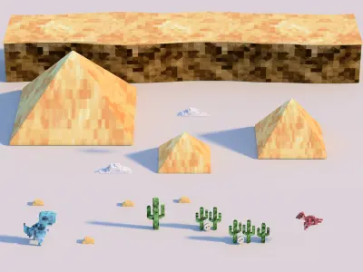 No Internet Game pack Low-poly 3D model