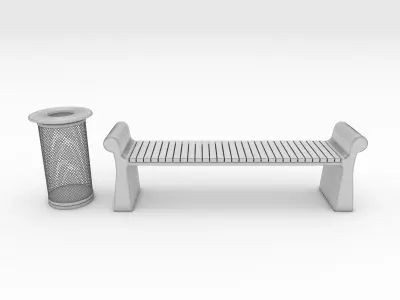 Bench Park 25 3D model