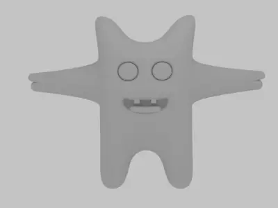 Mini Green Monster Low-poly 3D model