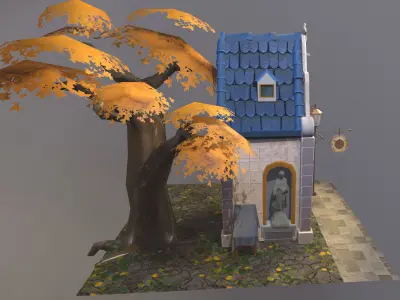 Antiques Shop Low-poly 3D model