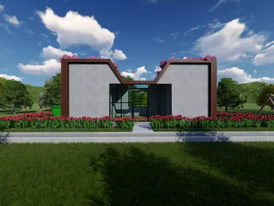 Tiny House Floor Plan-2 Low-poly 3D model