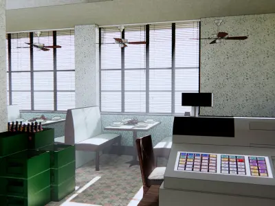 Tea Restaurant interior 3D model