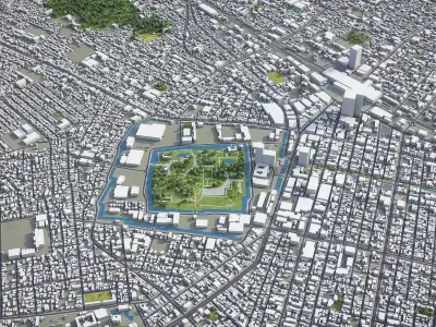 Shizuoka  Low-poly 3D model