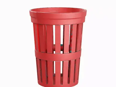 Street Trash Can 02 Low-poly 3D model