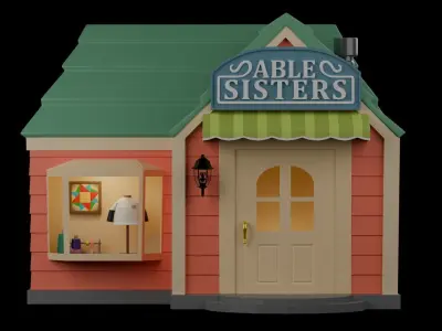 Animal Crossing Able Sisters Shop 3D model 3D model