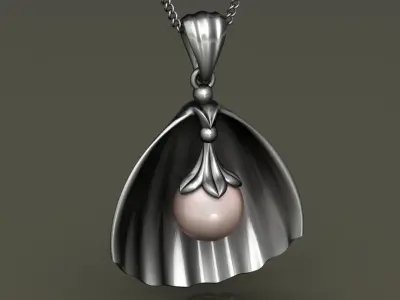 Pendant Shell Pearl 3D print model