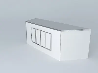 Slanted wall with window Free 3D model