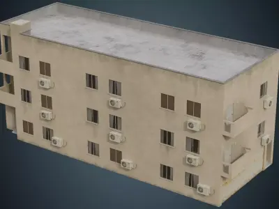 Building 6B Low-poly 3D model purchase