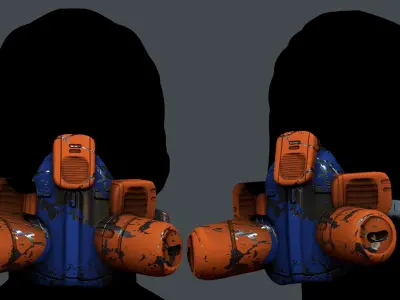 Gas mask helmet 3d model scifi Low-poly Low-poly 3D Low-poly 3D model