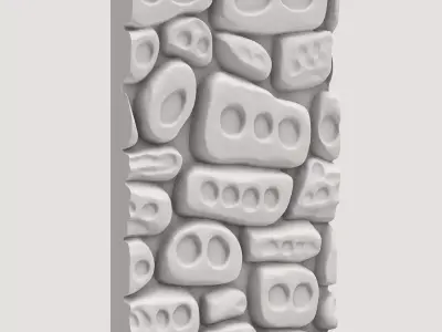 Stylized Stone Wall Pack Vol 1 10 Models