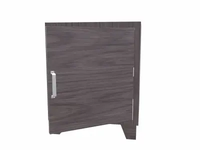 Bedside metal Table - 04 Low-poly 3D model
