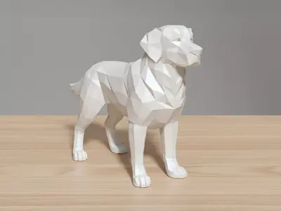 Low-Poly Dog 3D Printable 3D print model