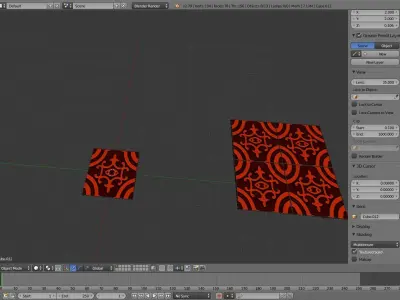 Red Tiles for flooring in blender and extra Low-poly 3D model