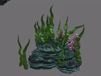 Undersea-Dragon Palace Hall-Props-Plants 3D model
