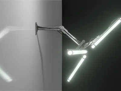 Cyberpunk Lamps 3D Model Pack