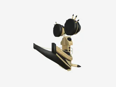 Steampunk Mask A08 Beige - SciFi Character Design Low-poly 3D model