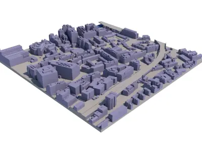 London city tile Level 2 block TQ3280 South West 3D model