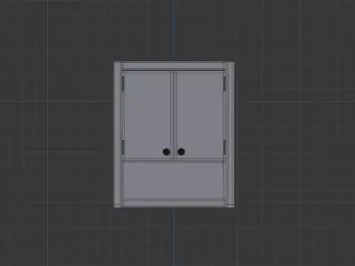 Bathroom Wall Cabinet Storage Low-poly 3D model