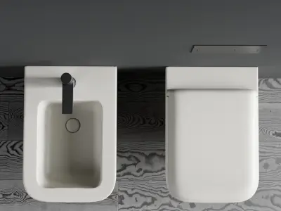 Ceramica Cielo Shui Comfort Wall-Hung WC Low-poly 3D model