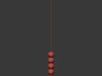 Formagenda ball hanging from string 3D model