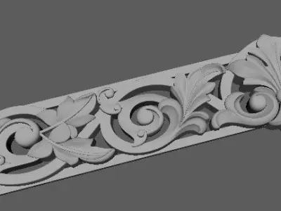 Central decor ornament for furniture 3D model 1108