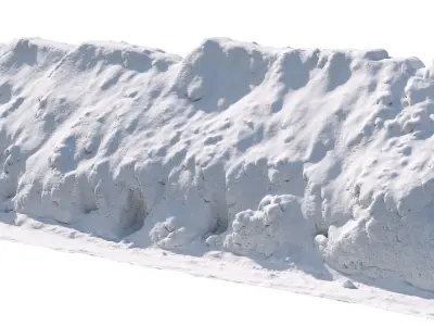 Big snow cliff 3D model