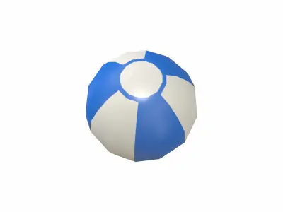 Cartoon ball low poly Free low-poly 3D model
