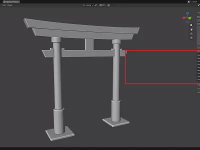Japanese Red Torii Gate 3D print model