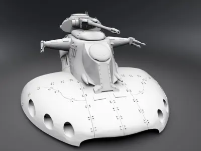 AAT Battle Tank Scale model 3D print model