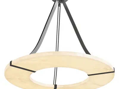 Alabaster Halo Pendant Light 3D model
