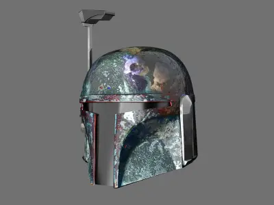 Boba Fett The Mandalorian Series Accurate Helmet STL 3D model