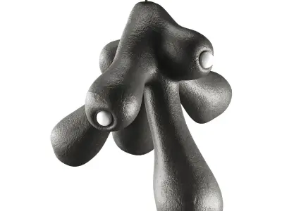 Fertility Form illuminated sculpture Low-poly 3D model