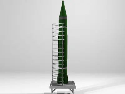 Rocket Missile - Scud 3D model