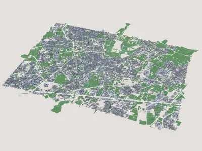 Monza City Italy 3D model