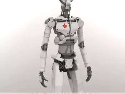 Med Bot Rigged 3D model
