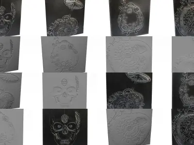 Collection of decorative panels 02 3D Model Pack