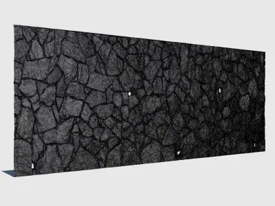 Colorful Stone Wall 3D model