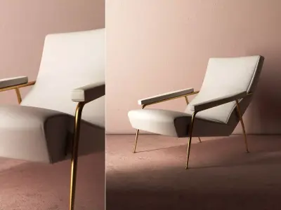D153 pair of lounge chairs 3D model